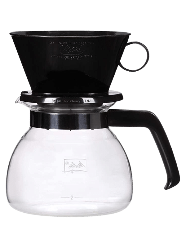 melitta pour over coffee brewer w glass carafe