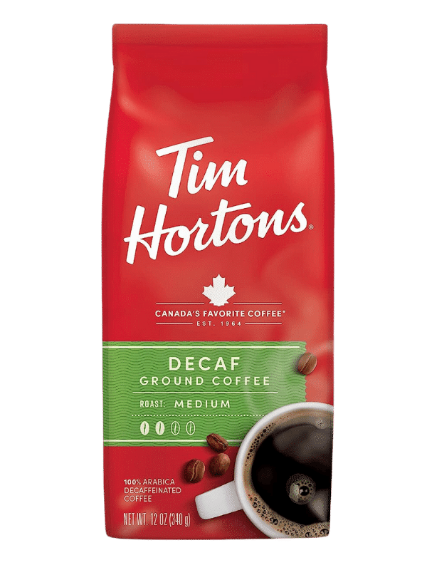 tim hortons decaf blend ground coffee