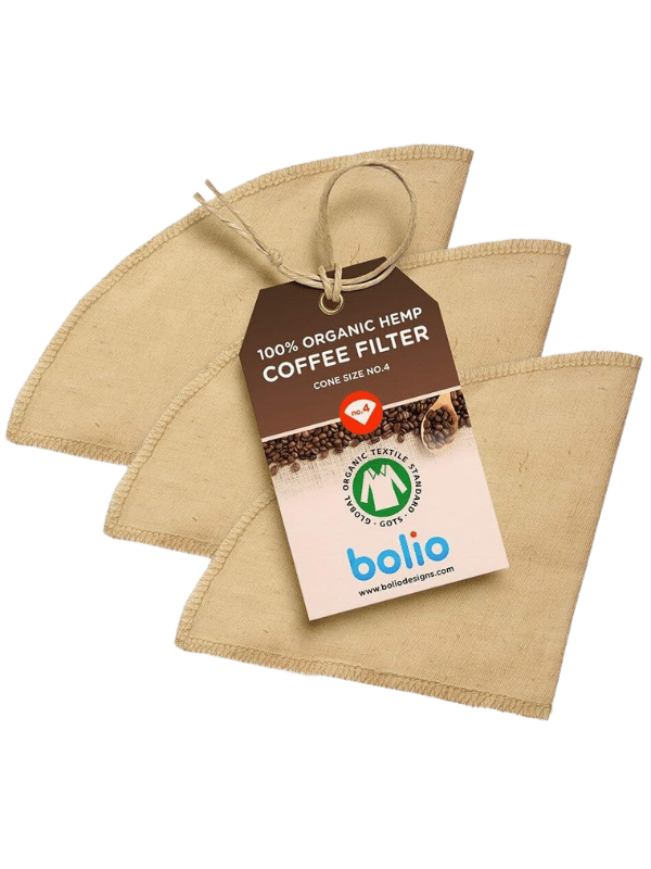 bolio organic hemp reusable coffee filter