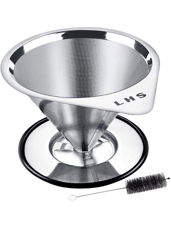 lhs slow drip coffee filter metal cone