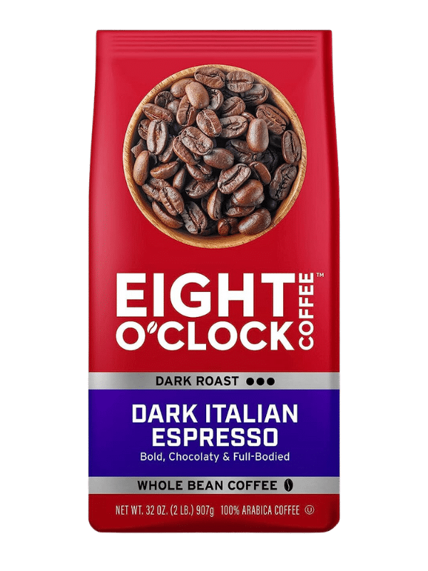 eight oclock coffee dark italian espresso dark roast whole bean 100 arabica coffee