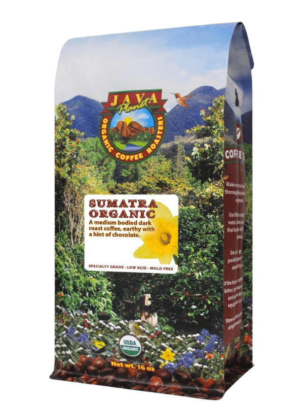 java planet organic sumatra single origin dark roast smooth full flavored organic whole bean coffee