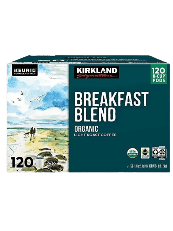 kirkland signature organic breakfast blend light roast coffee